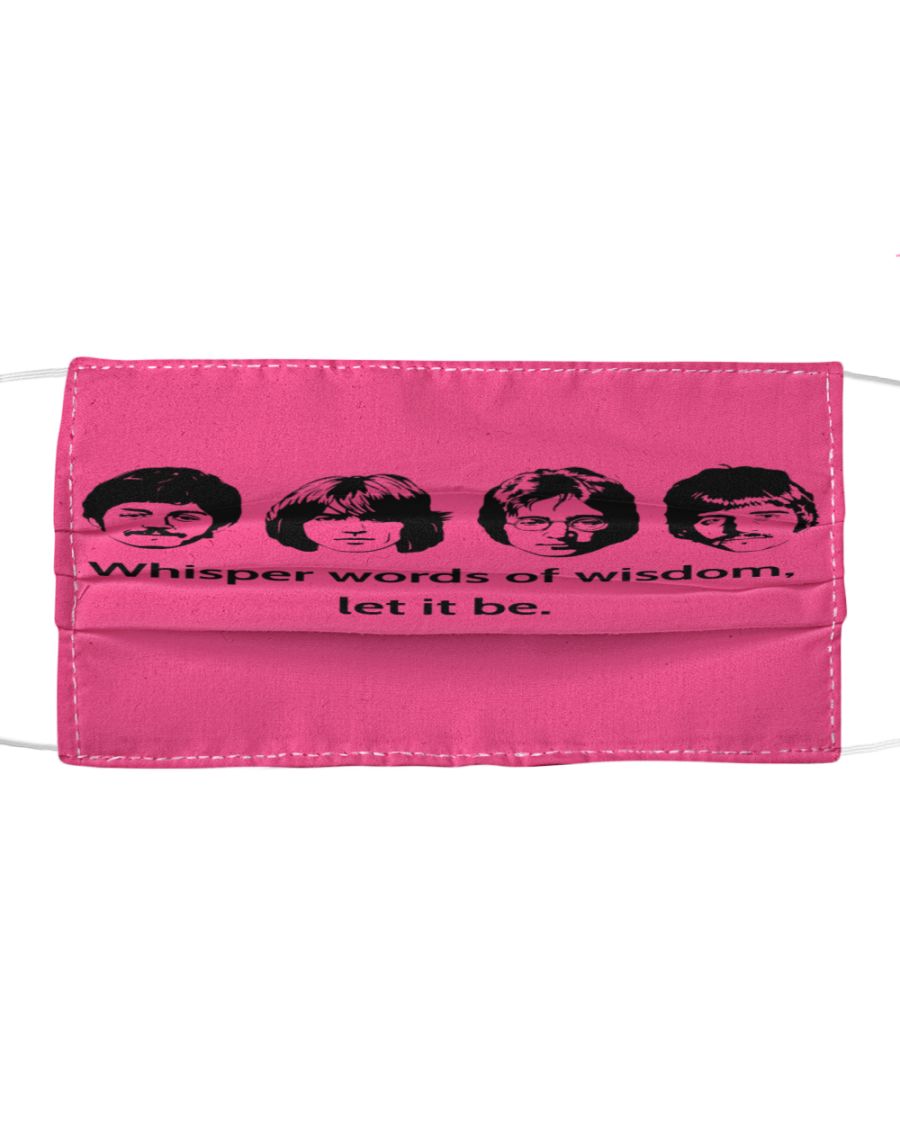 The Beatles whisper words of wisdom let it be face mask with filter 3