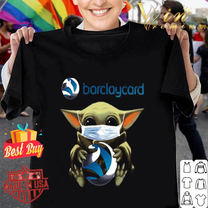 Baby Yoda mask Barclaycard Coronavirus shirt
