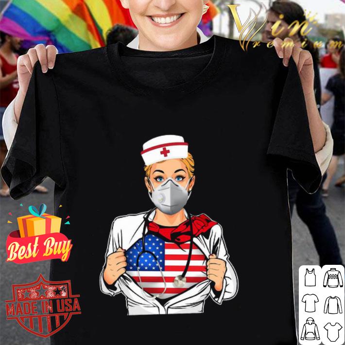 Nurse Strong American Blood Inside Me Sars Covid-19 shirt