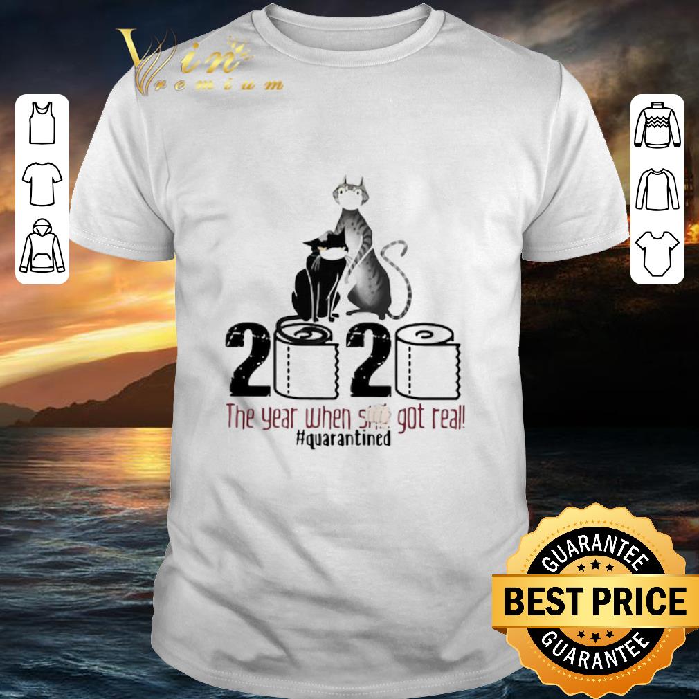 Cats watercolor I survived toilet paper apocalypse 2020 shirt 7