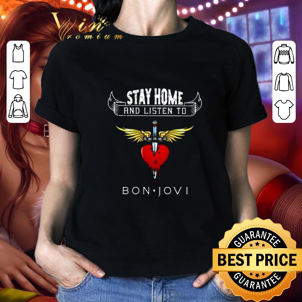 Stay home and listen to Bon Jovi Logo Coronavirus shirt 2