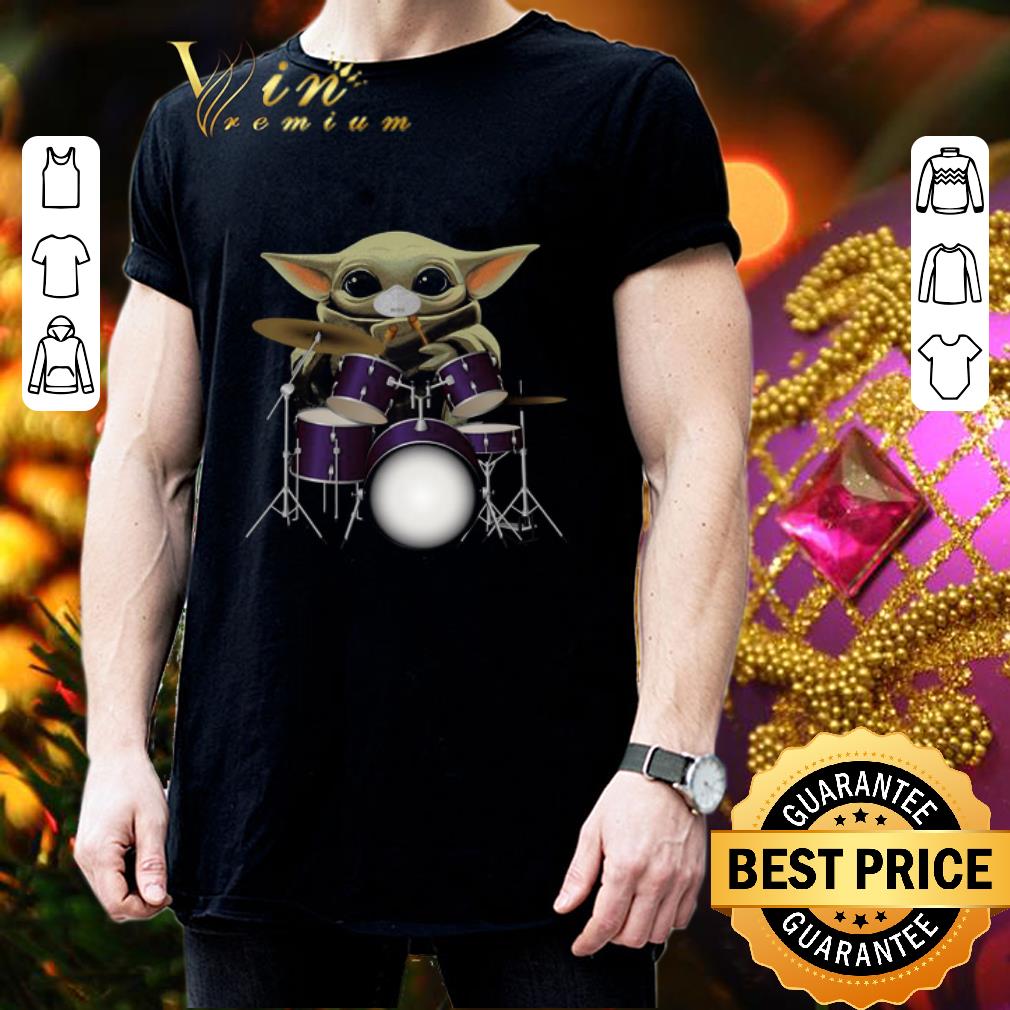 Baby Yoda mask drum Coronavirus shirt Baby Yoda mask drum Coronavirus shirt 3
