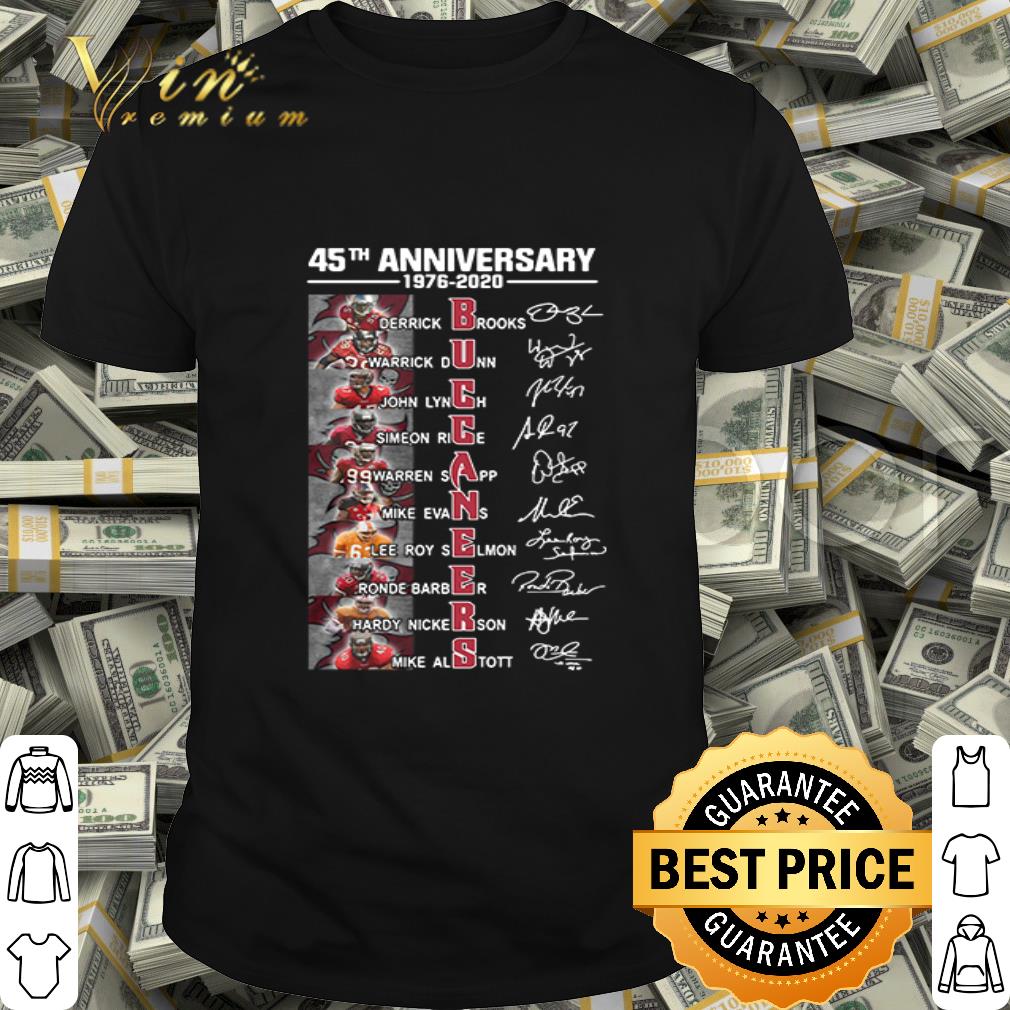 45th anniversary 1976–2020 Tampa Bay Buccaneers all signature shirt