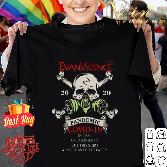 Skull Evanescence 2020 Pandemic Covid-19 in case of emergency shirt