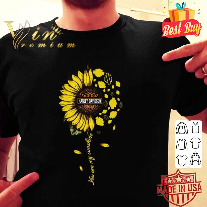 Harley Davidson You are my sunshine Sunflower shirt