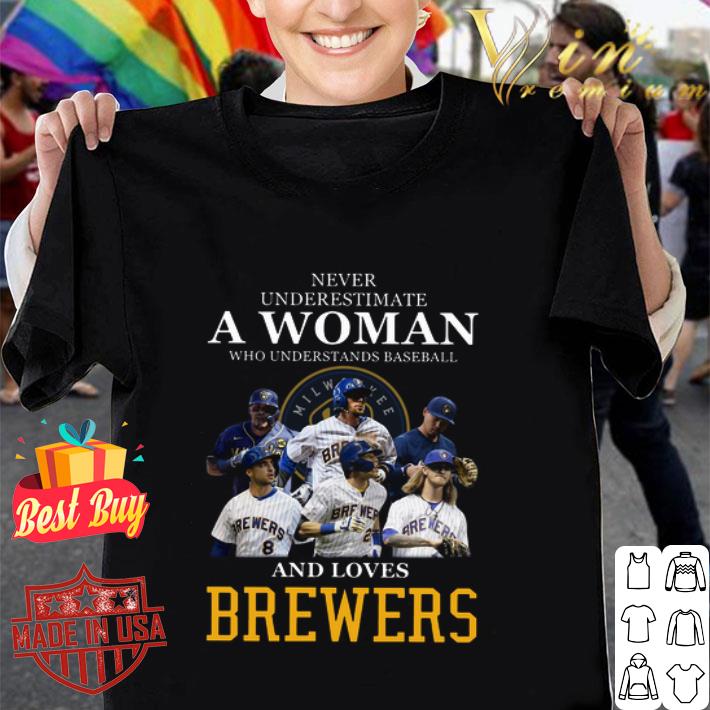 Never underestimate a woman who understand baseball Michigan Brewers shirt