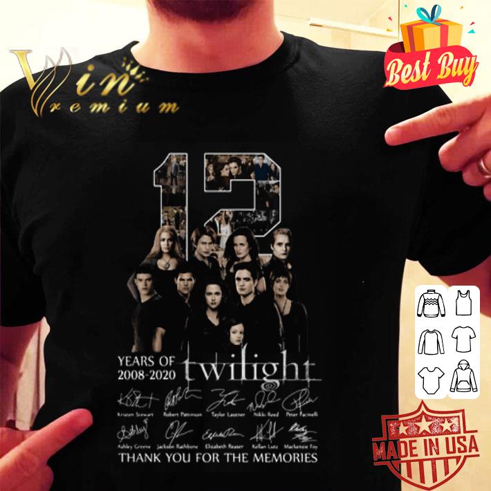 12 years of 2008 2020 Twilight signed thank you for the memories shirt