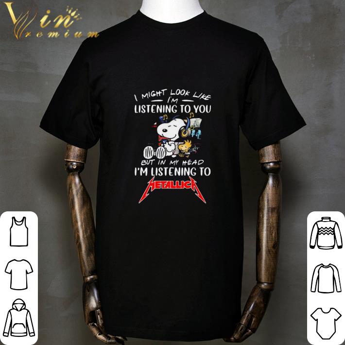 Snoopy i might look like i’m listening to you Metallica logo shirt Snoopy i might look like i’m listening to you Metallica logo shirt 2