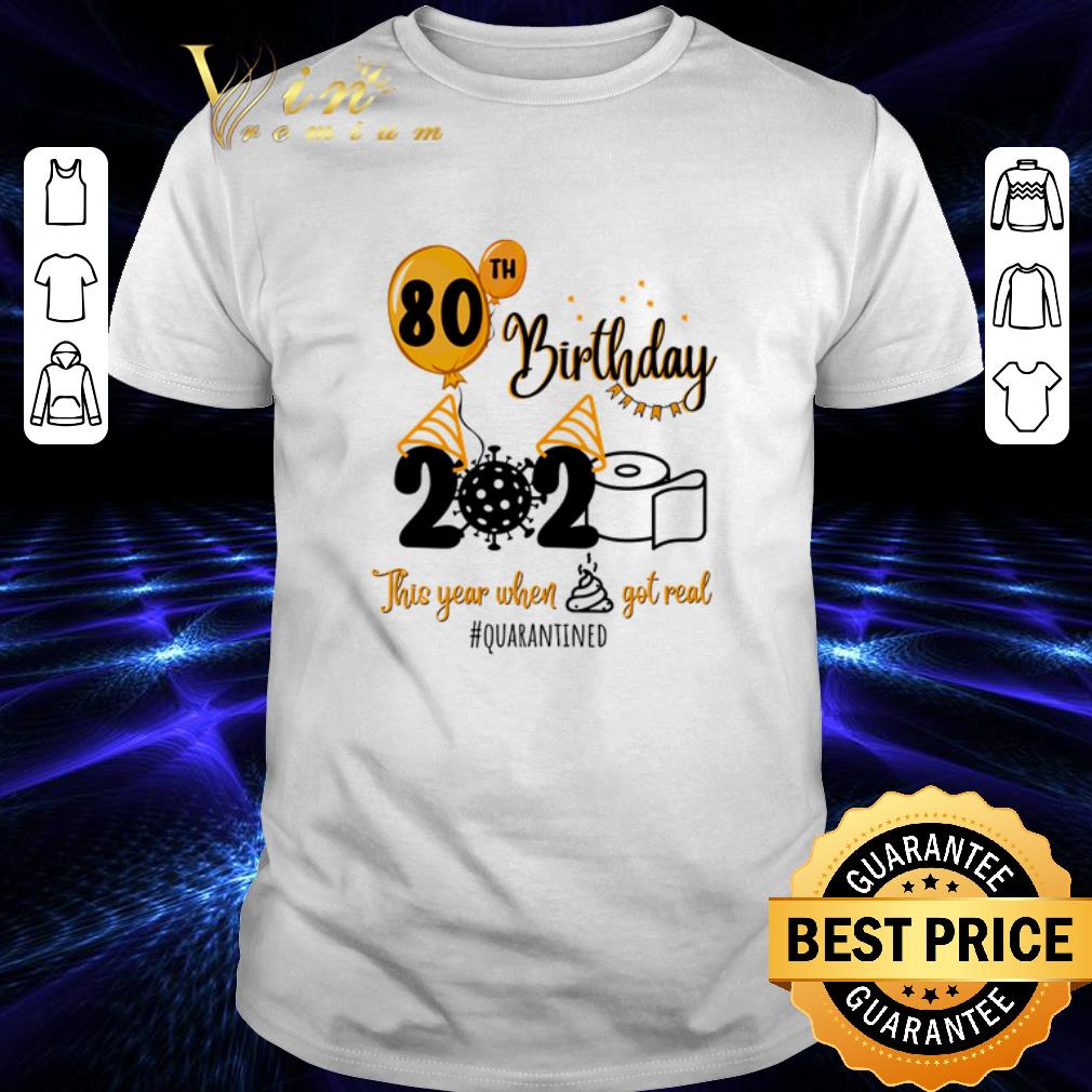60th birthday 2020 the year when shit got real #quarantined Covid-19 shirt 6