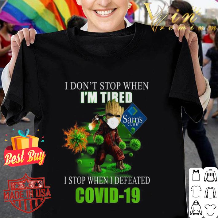 Baby Groot I can’t stay at home I work at sam’s club Covid-19 shirt