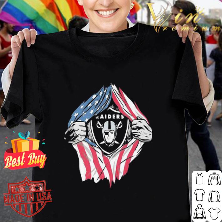 Oakland Raiders inside me American flag shirt