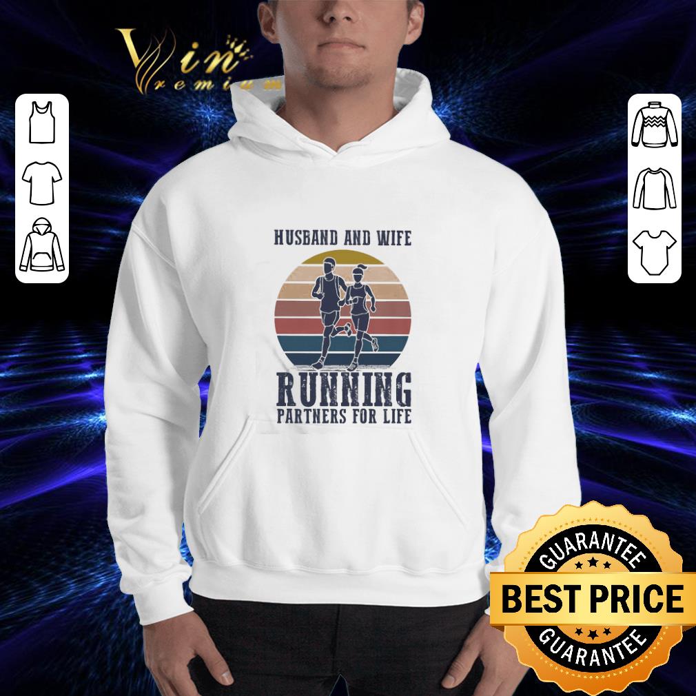 Vintage Husband And Wife Running Partners For Life shirt 3