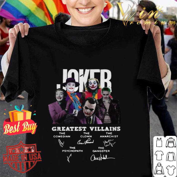 Actors Joker greatest villains signatures shirt