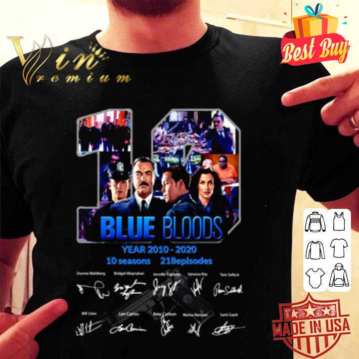 10 Years Blue Bloods 2010-2020 10 seasons 218 episodes signatures shirt