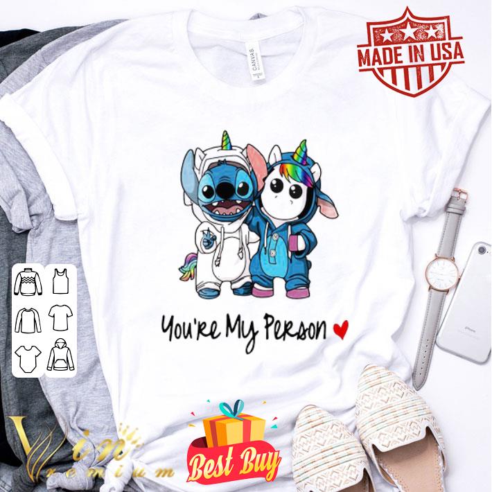 LGBT Baby Stitch and unicorn you’re my person shirt