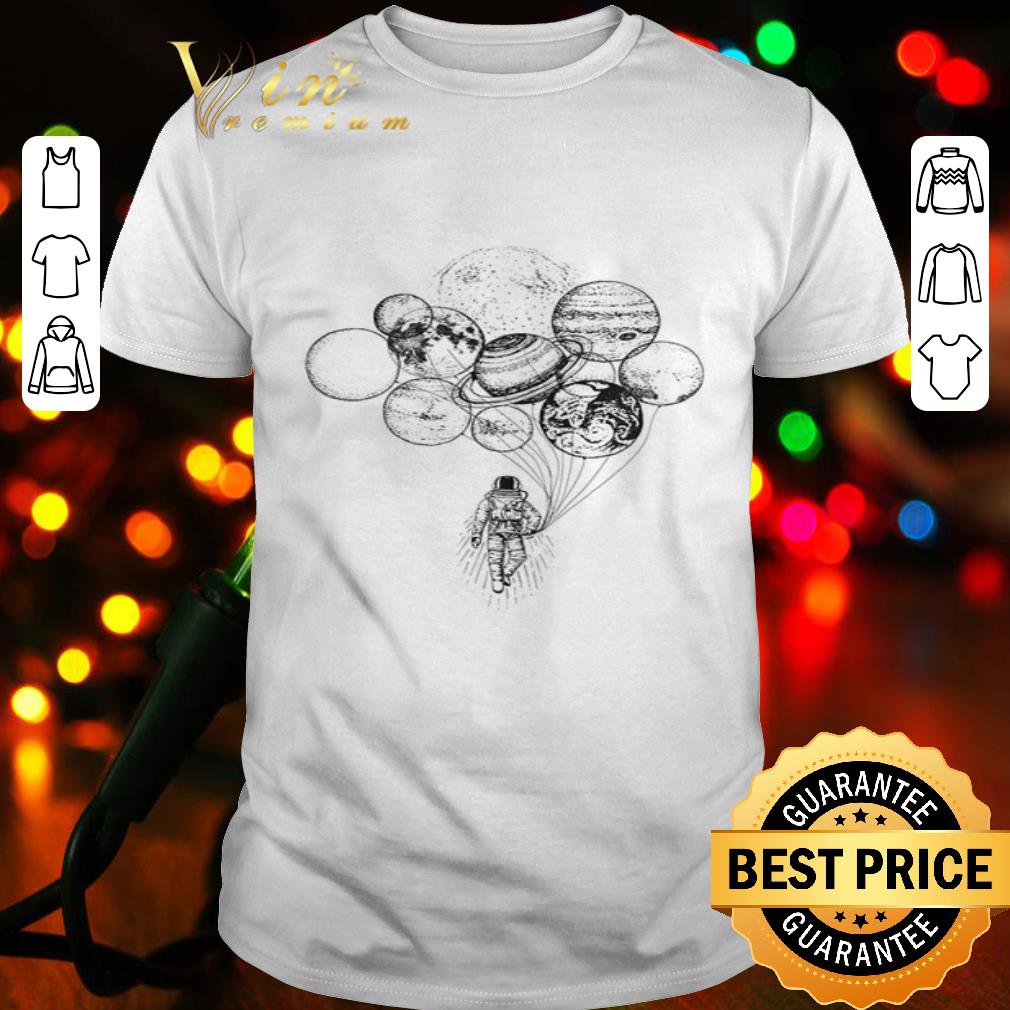 Astronaut Holding Balloon Planet Solar shirt