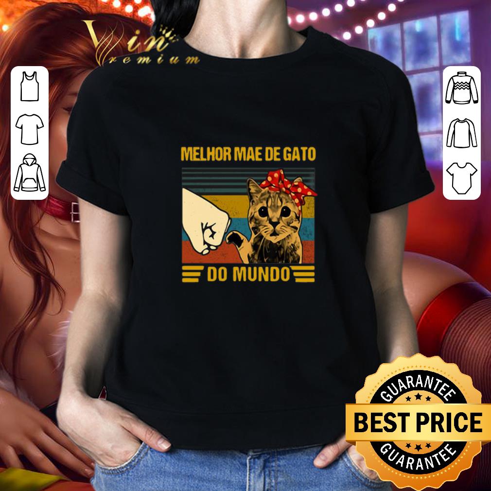 Cat Melhor Mae De Gato Do Mundo Vintage shirt 2