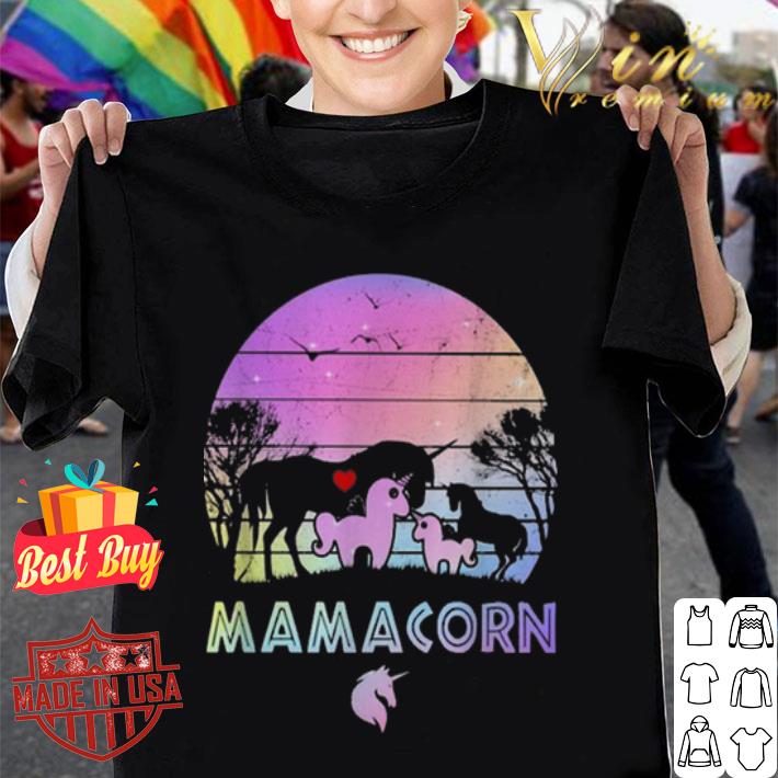 Unicorn mamacorn vintage mother day shirt