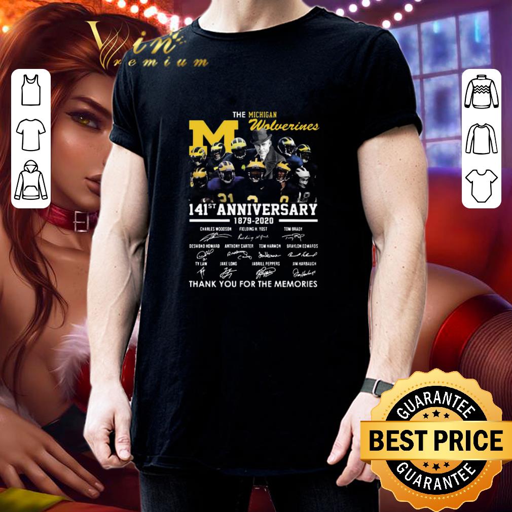 The Michigan Wolverines 141th anniversary 1879 2020 signatures shirt The Michigan Wolverines 141th anniversary 1879 2020 signatures shirt 3