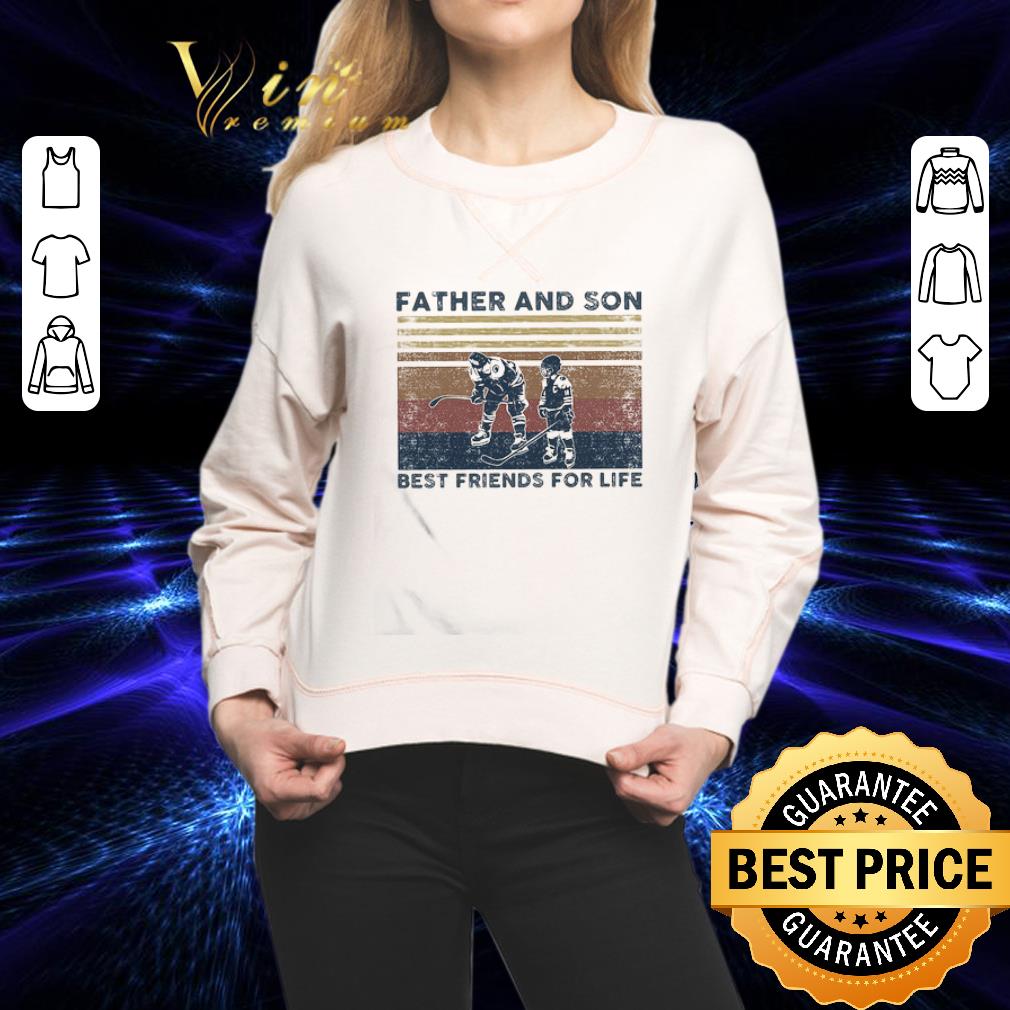Hockey Father And Son Best Friends For Life Vintage Father's Day shirt 2