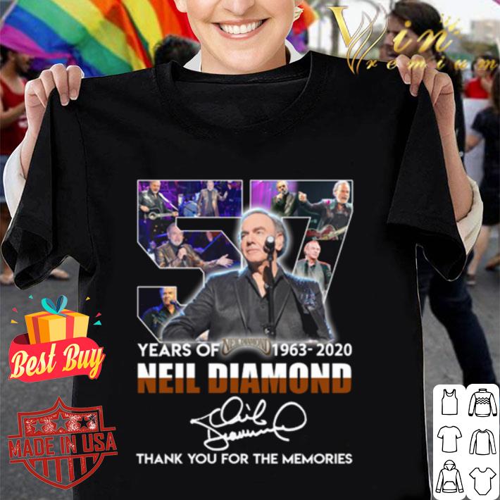 57 Years of Neil Diamond 1963-2020 signed thank you for the memories shirt
