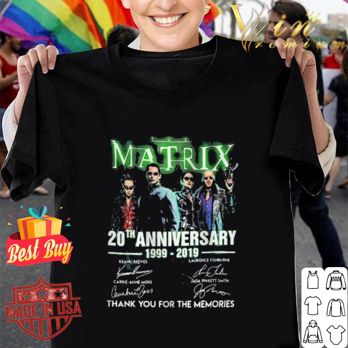 The Matrix 20th Anniversary 1999-2019 Signatures shirt