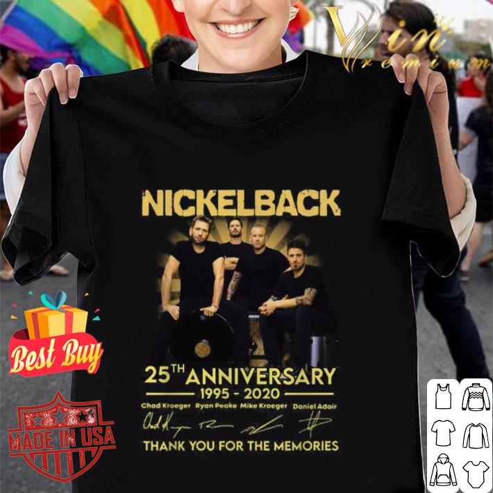 25th anniversary Nickelback 1995-2020 signatures thank you for the memories shirt