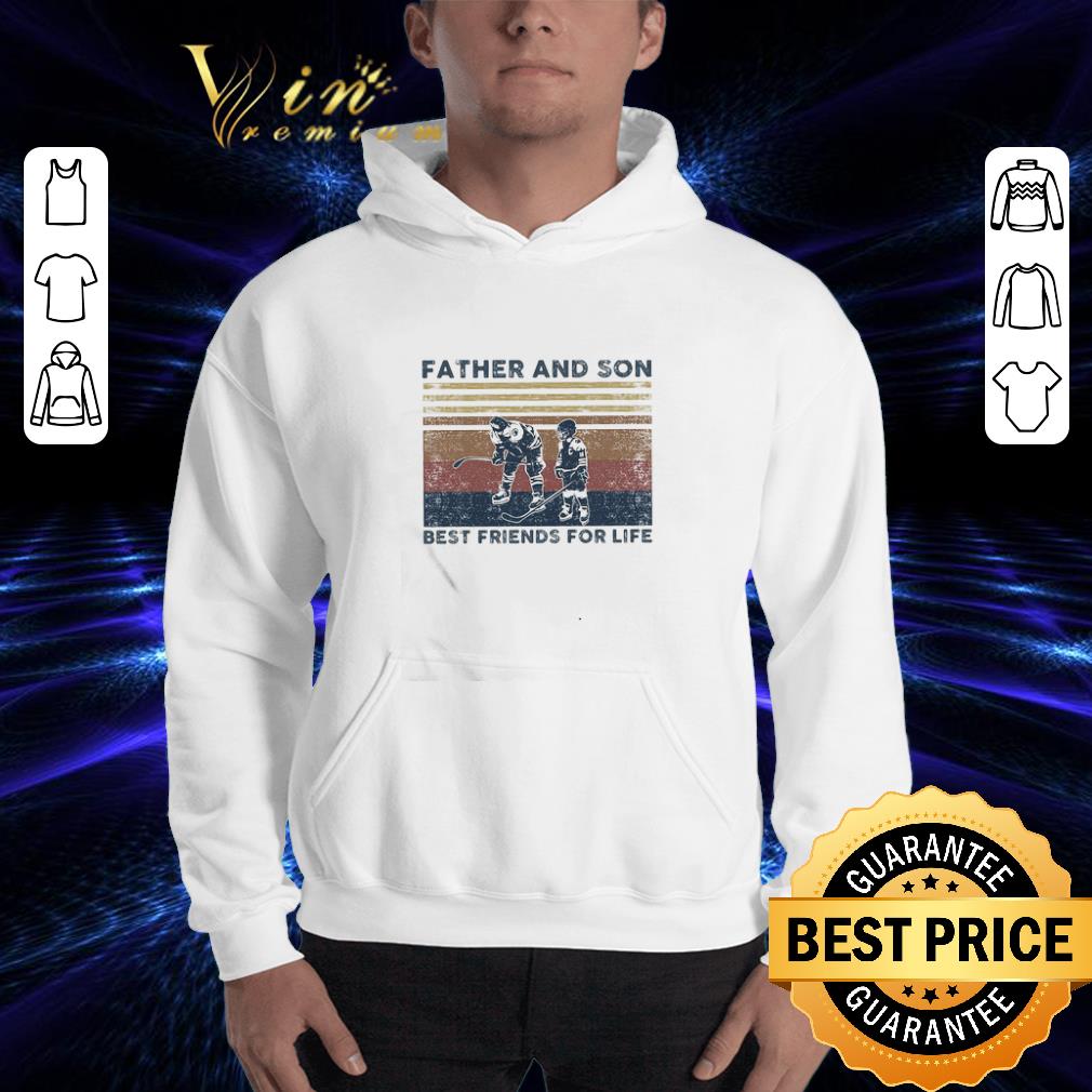 Hockey Father And Son Best Friends For Life Vintage Father's Day shirt 3