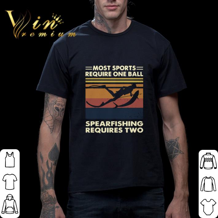 Vintage most sports require one ball spearfishing requires two shirt 2
