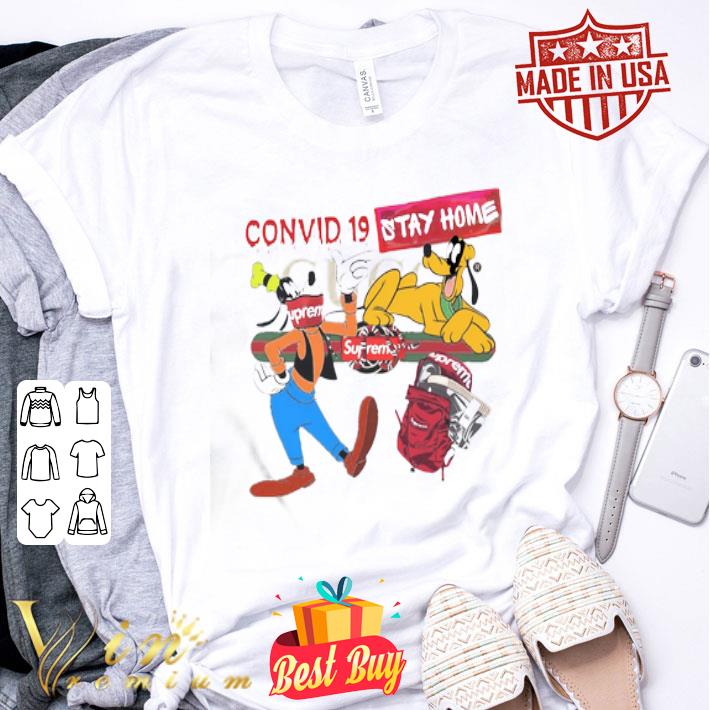 Disney Pluto Goofy Covid-19 stay home Supreme shirt