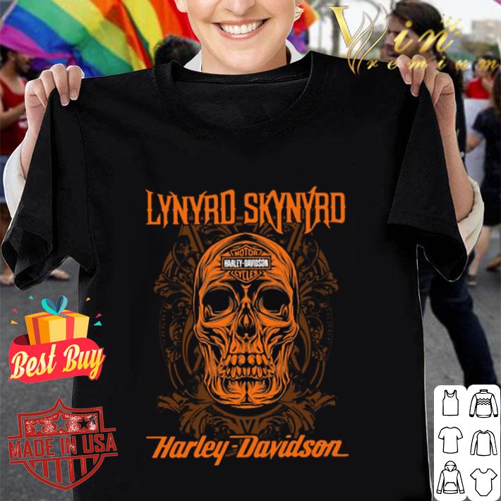 Skull Lynyrd Skynyrd mashup Harley-Davidson shirt