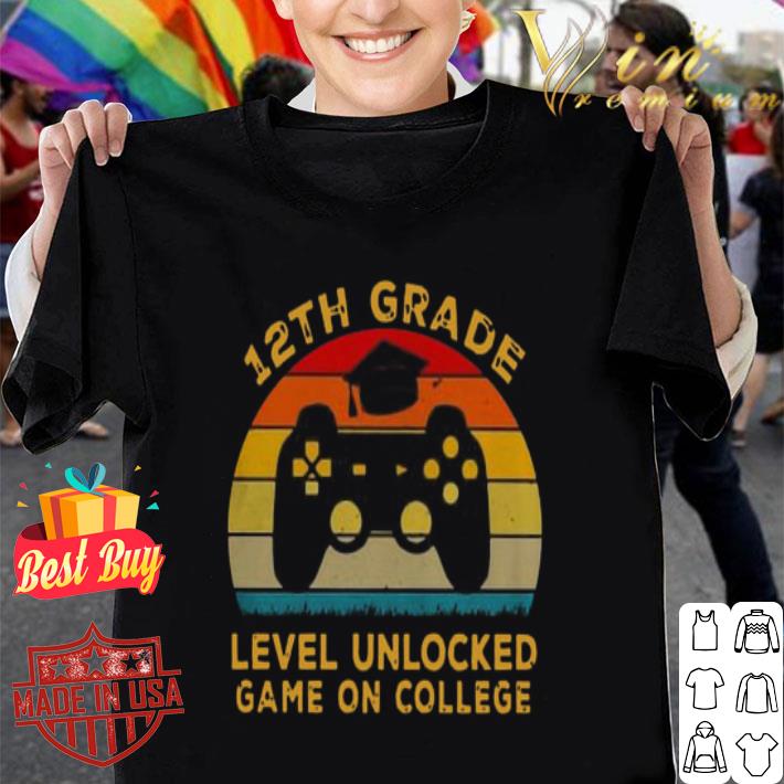 12th Grade level unlocked game on college vintage shirt