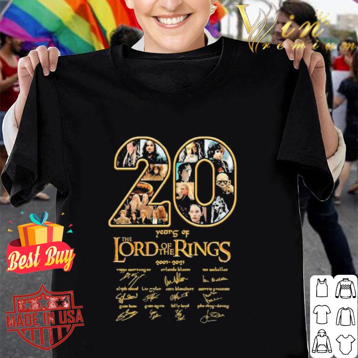 20 Years Of The Lord Of The Rings 2001-2021 Signatures shirt