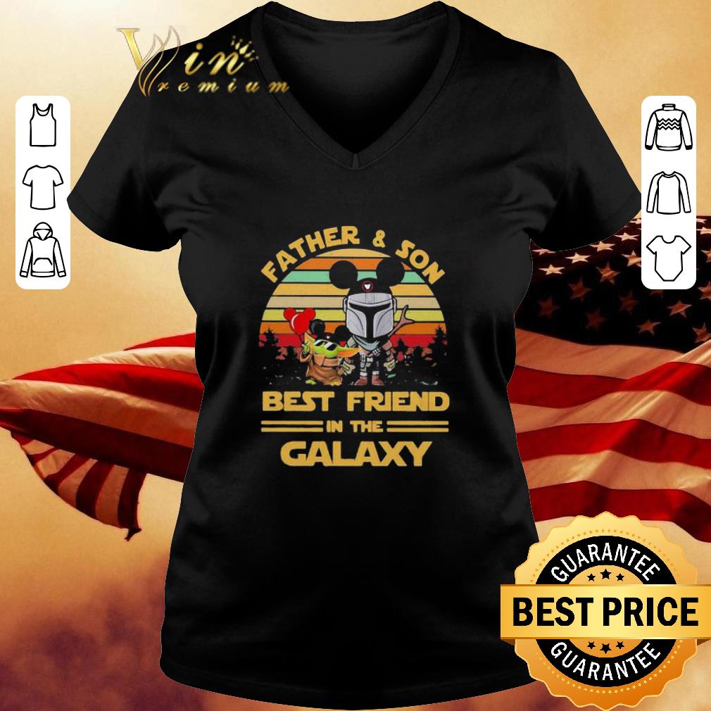 Mickey Baby Yoda and Mandalorian father and son best friends in the galaxy vintage shirt Mickey Baby Yoda and Mandalorian father and son best friends in the galaxy vintage shirt 3