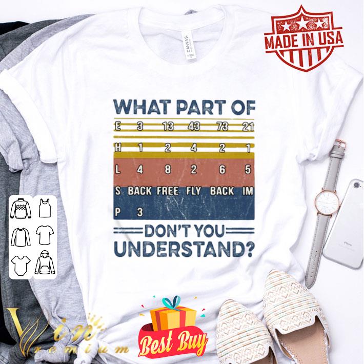 Schedule what part of don’t you understand vintage shirt