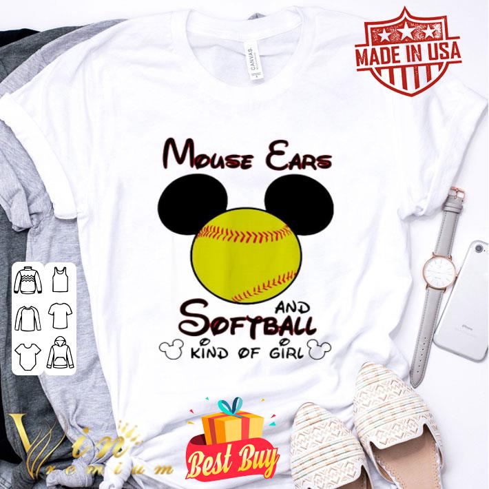 Mickey mouse ears and softball kind of girl shirt
