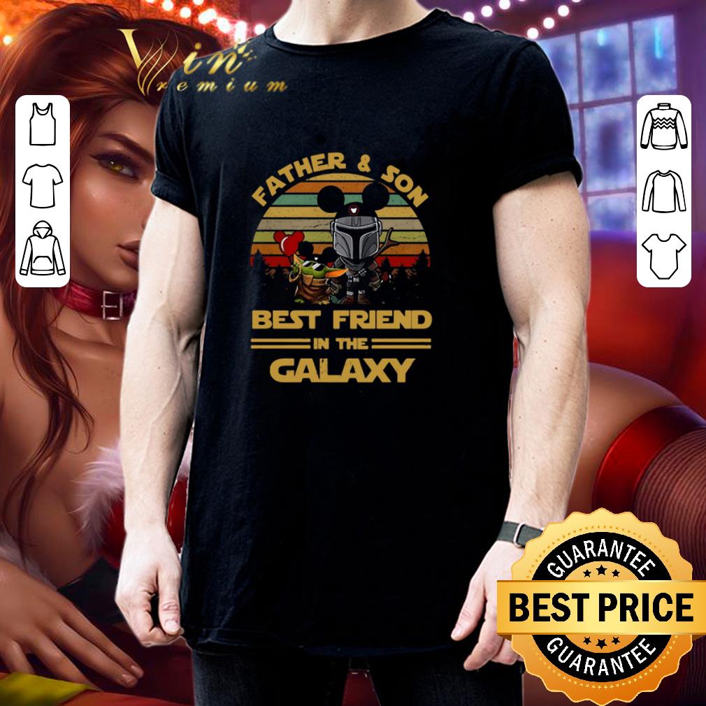 The Mandalorian Father & son best friend in the Galaxy vintage shirt 3