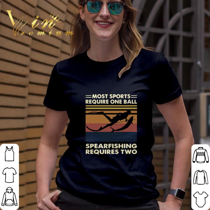 Vintage most sports require one ball spearfishing requires two shirt 3