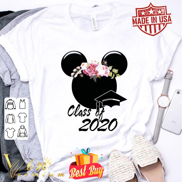 Flowers Mickey class of 2020 Graduation shirt