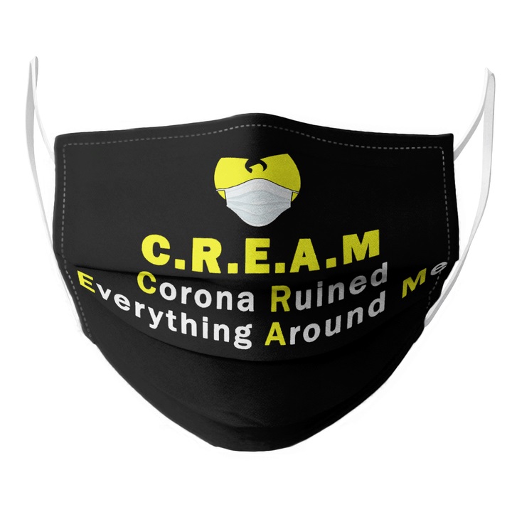 Wu-Tang Clan CREAM Corona ruined everything around me face mask with filter 2