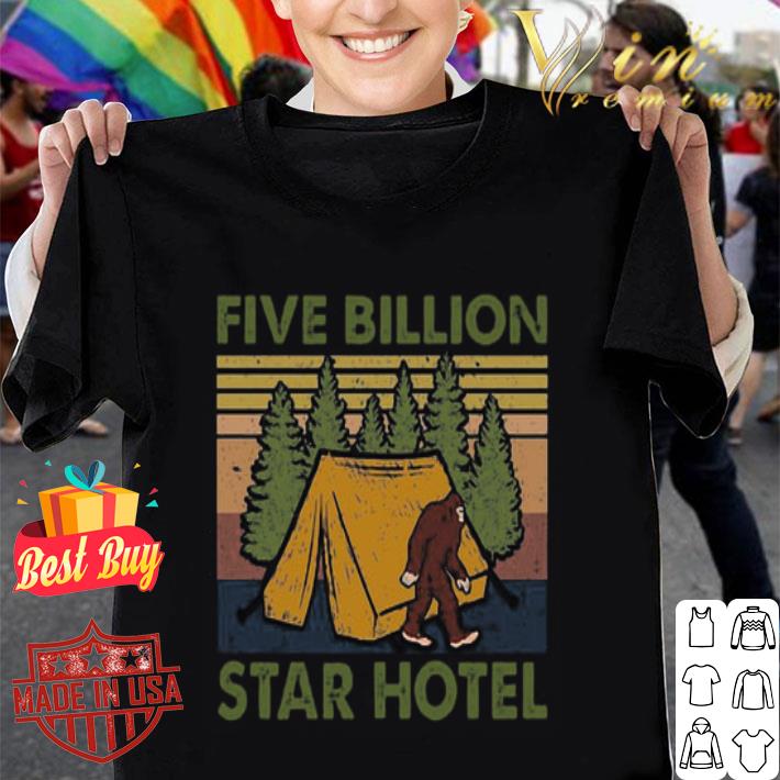 Camping Bigfoot five billion star hotel vintage shirt