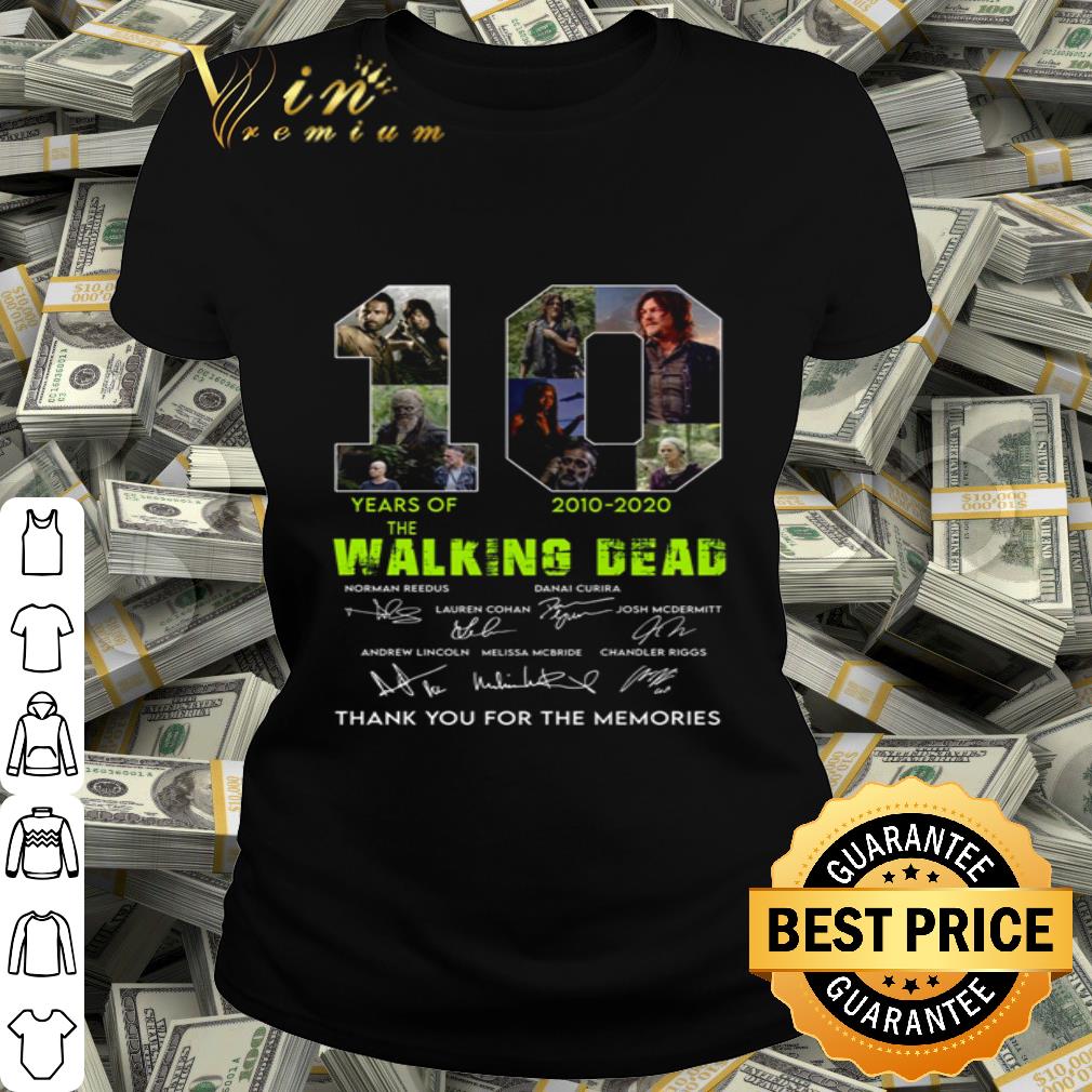 10 years of The Walking Dead TV series 2010-2020 signatures shirt