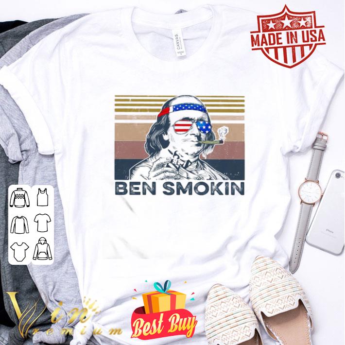 Vintage Ben Smokin Benjamin Franklin Independence Day shirt