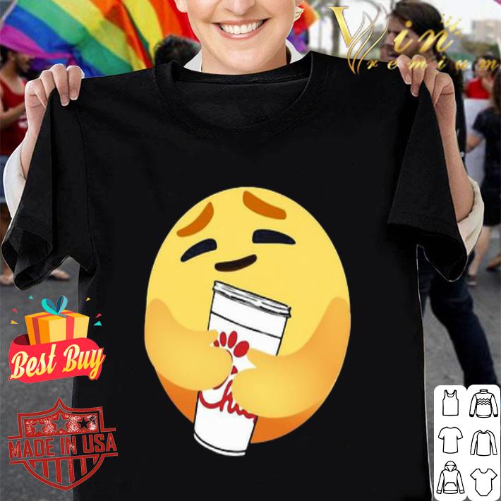Facebook care emoji hug chick-fil-a logo shirt