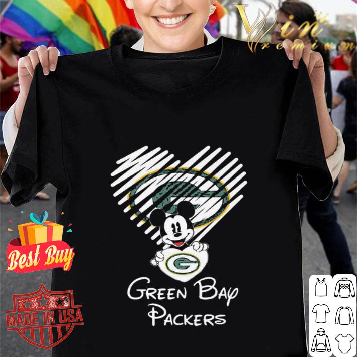 Love Mickey Mouse And Green Bay Packers Logo shirt