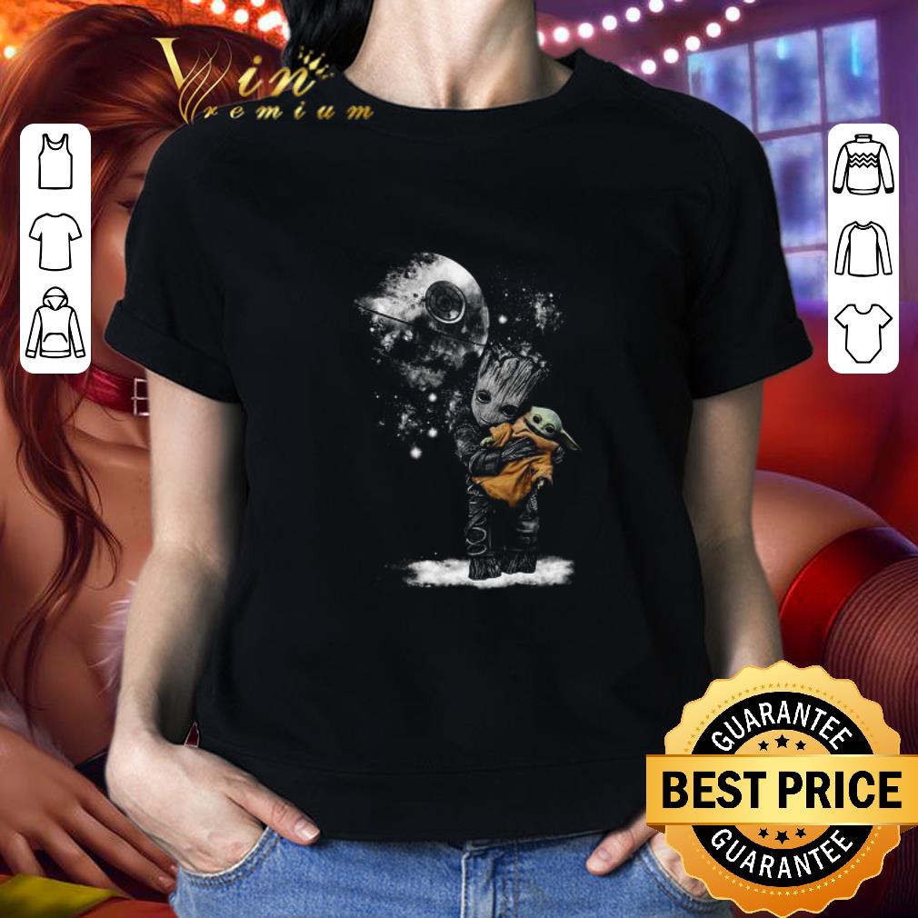Baby Groot hug Baby Yoda Death Stars Wars shirt Baby Groot hug Baby Yoda Death Stars Wars shirt 2
