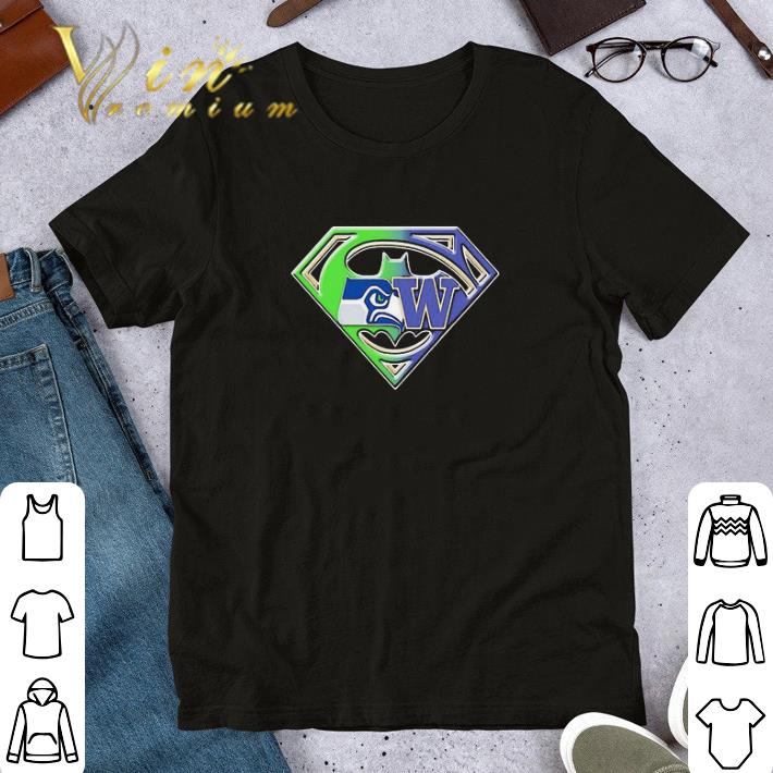 Seattle seahawks and washington state cougars heart puzzle shirt 7