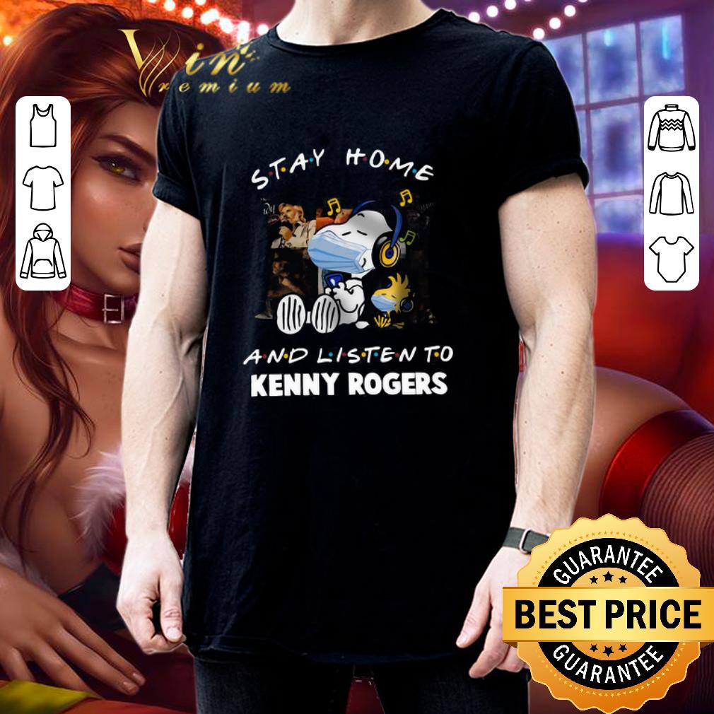 Snoopy stay home and listen to Kenny Rogers Coronavirus shirt 3