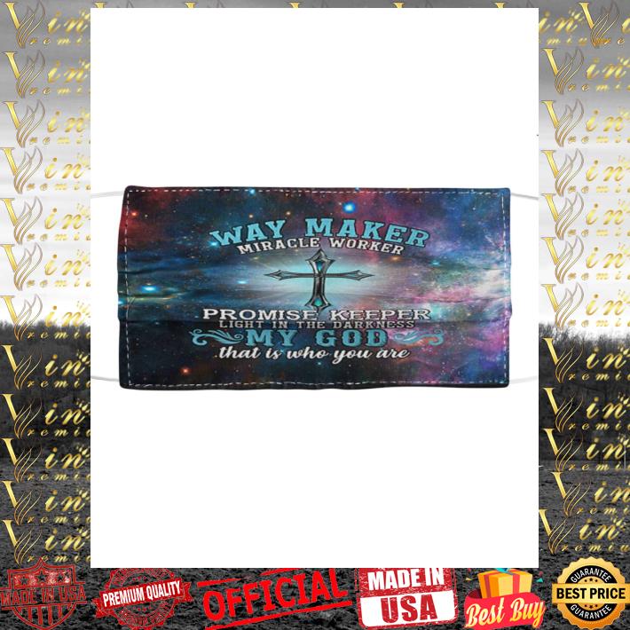 Way maker miracle worker promise keeper light in the darkness face mask with filter 2