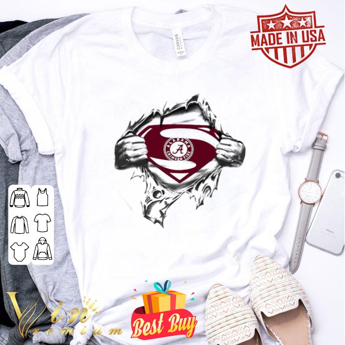 Alabama Crimson Tide Insides Me Superman Logo shirt